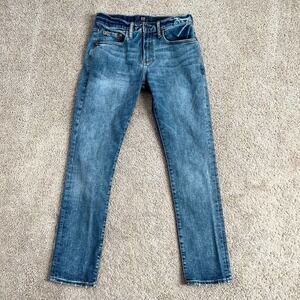 Gap Acid Wash Slim Straight Worn Vintage Mid Rise Stretch Denim Men's Jeans 28